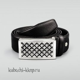 Ремень из серебра с красивым узором - рм030