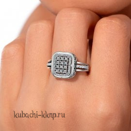 Ювелирное кольцо из серебра 925 пробы с фианитами - як23