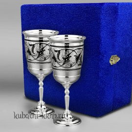 Набор из двух солидных фужеров для вина  - ф066-2