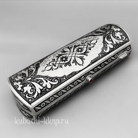 Серебряный футляр для очков (очешник) - оч1