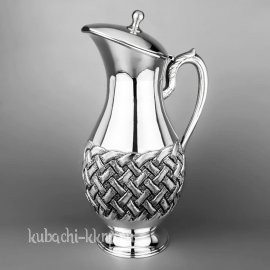 Большой серебряный кувшин с крышкой 