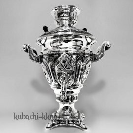 Серебряный электрический самовар - см033