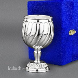 Серебряный коньячный  бокал «Волна» - бк0011