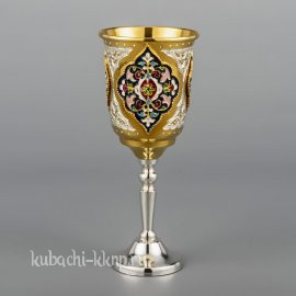 Серебряная рюмка с эмалью и филигранью «Эксклюзив 2» - р047