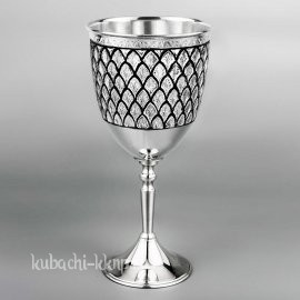 Серебреный бокал в современном стиле - БК32