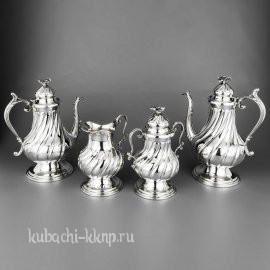 Серебряный сервиз «Волна» - ср0001