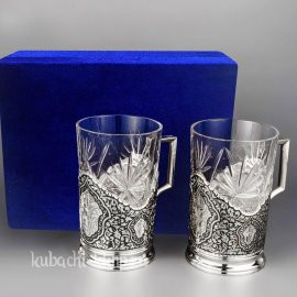 Набор из двух подстаканников с чернением 