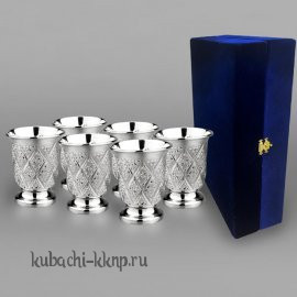 Набор из шести небольших стопок с лазерной насечкой - стп021м-6