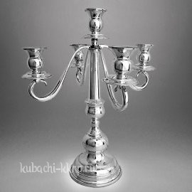 Серебряный подсвечник на пять свечей 