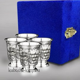 Набор из четырех стопок с виноградом - стп00013-4