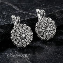 Ювелирные серьги из серебра 925 пробы - с238м