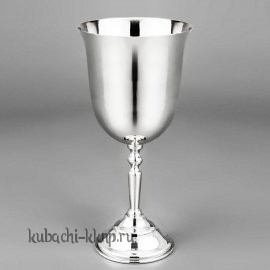 Серебряный глянцевый фужер для вина - Ф138