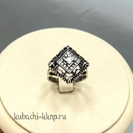 Кольцо серебряное с фианитами на каждый день Затмение - к276