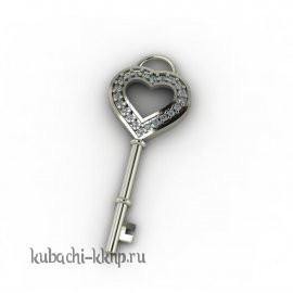 Золотой кулон с прекрасными фианитами - 00121