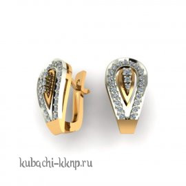 Интересные золотое серьги - 10007e