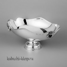 серебряная конфетница на ножке - кф097