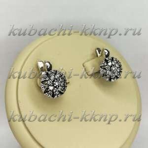Круглые нежные серьги 