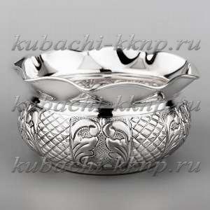 Серебряная конфетница «Ромб» - кф159