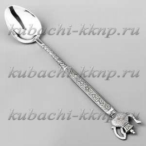 Серебряная ложка с красивой ручкой и кувшинчиком - л00064 Серебряная ложка с красивой ручкой и кувшинчиком - л00064
