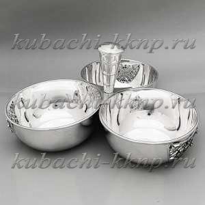 Серебряная конфетница-менажница - КФ203