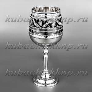 Фужер серебряный для вина с гравировкой - ф045