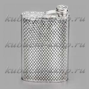 Серебряная фляга с откидной крышкой 