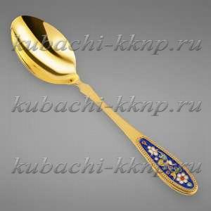 Серебряная ложка (Ag 875) с позолотой и эмалью 