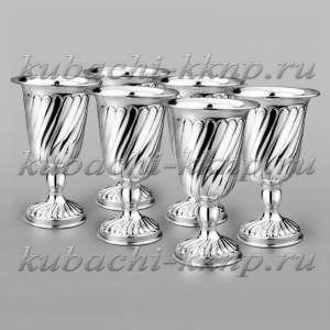 Набор серебряных бокалов для вина 