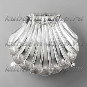 Серебряная открытая икорница  