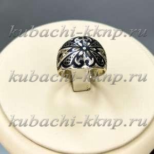Серебряное кольцо с чернью Белла - к153