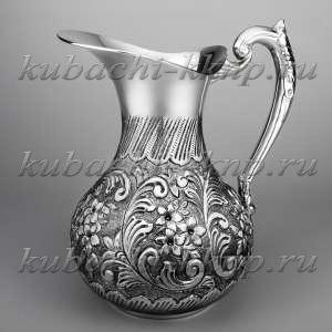 Серебряный кувшин для воды на 1,7л.  - КВ243