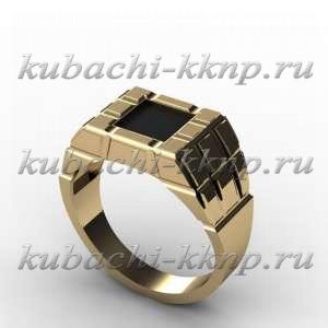 Мужское золоте кольцо с фианитами - Yuv - 1254 Мужское золоте кольцо с фианитами - Yuv - 1254