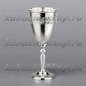 Серебряная рюмка без чернения с гравировкой - Р00048