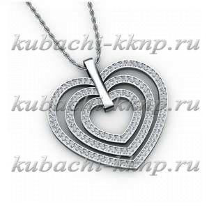 Золотой женский кулон 