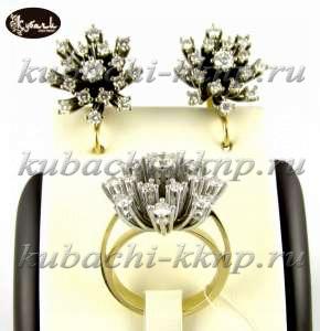 Комплект «снежок» с бриллиантами. - сне01к.