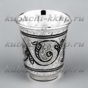 Серебряная стопка с гравировкой без ножки - СТП062