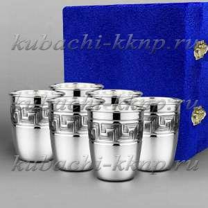Набор из шести серебряных стаканов 