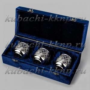 Набор из трех серебряный стаканов  Набор из трех серебряный стаканов