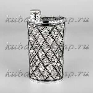 Серебряная фляга «Ромб» - фл050