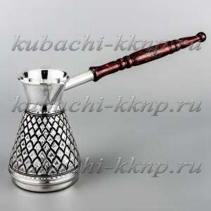 Серебряная джезва (турка) «Чешуя» - т022