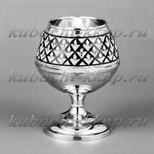 Серебряный фужер для коньяка - БК065