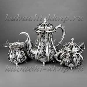 Серебряный чайный сервиз «Краса» - чср018