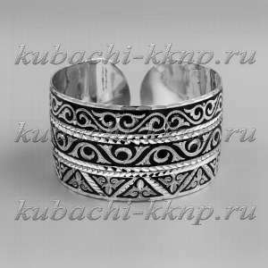 Серебряный женский браслет с этно орнаментом - БР108 Серебряный женский браслет с этно орнаментом - БР108