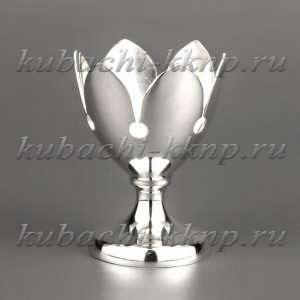 Серебряная подставка под яйцо «Глянцевая» - пш03