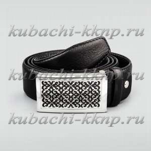 Ремень серебряный с черненым орнаментом - рм16