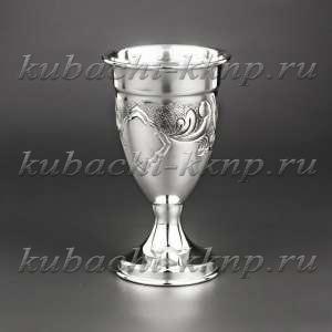 Серебрянная рюмка на ножке - р00012