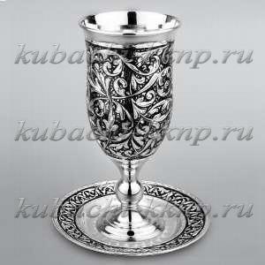 Большой серебряный набор для кидуша 