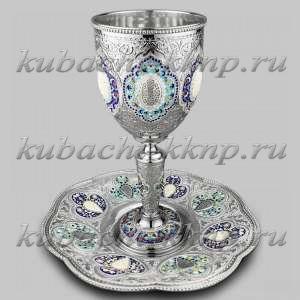 Авторский кубок с блюдом для кидуша  - бк-кид11