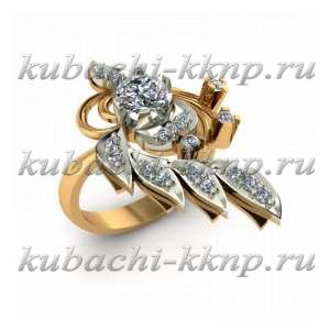 Золотое кольцо с мелкими фианитами - 00085r Золотое кольцо с мелкими фианитами - 00085r