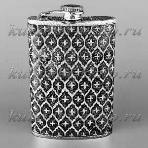 Серебряная фляга с откидной крышкой 